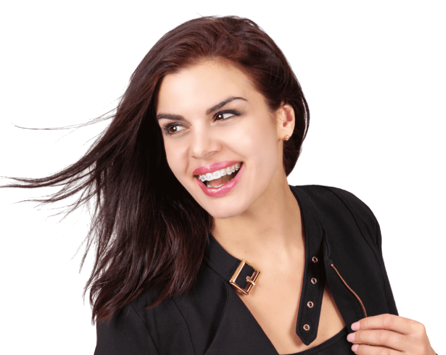 Woman wearing black outfit smiling